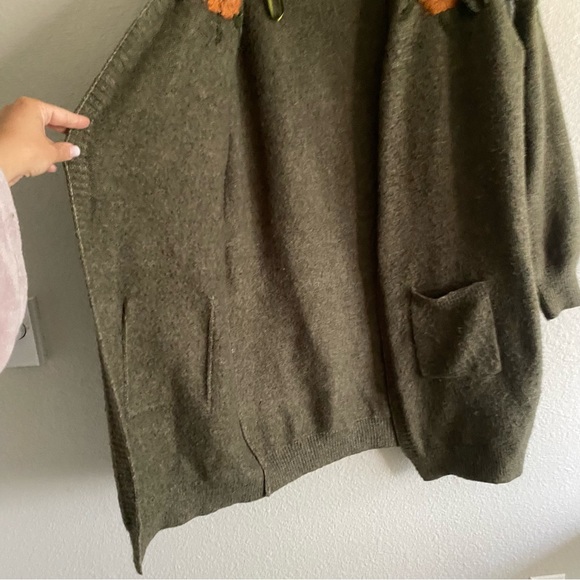 Embroidered Brown Cardigan Sweater - Picture 8 of 15